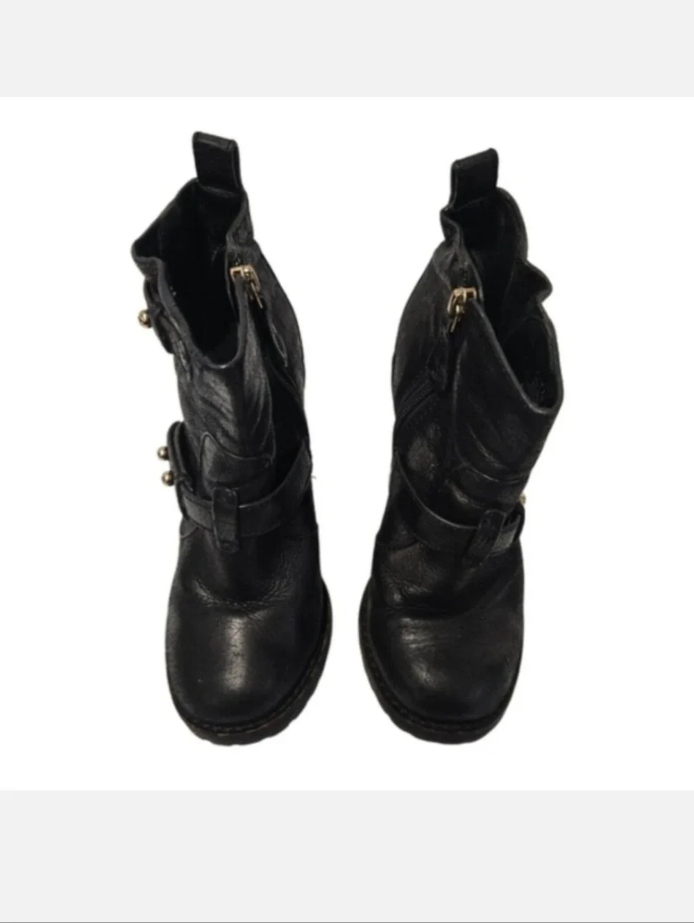 Tory Burch Lander Leather Heeled Ankle Boots in Black
